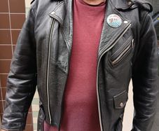 Vintage leather bike jacket