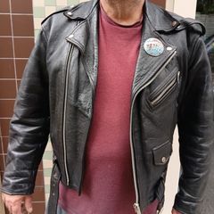 Vintage leather bike jacket