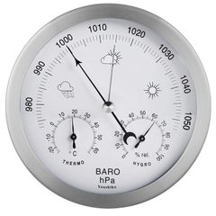 3 in 1  Weather Station for Indoor and Outdoor use, diameter 14 cm