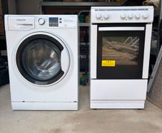 Hotpoint washing machine and free standing cooker with hob