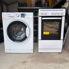 Hotpoint washing machine and free standing cooker with hob