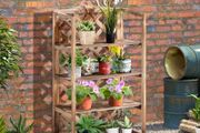 3-Tier Wooden Flower Stand Plant Holder Shelf Display Rack Pots Storage Outdoor Indoor 75 x 38 x 120cm