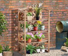 3-Tier Wooden Flower Stand Plant Holder Shelf Display Rack Pots Storage Outdoor Indoor 75 x 38 x 120cm
