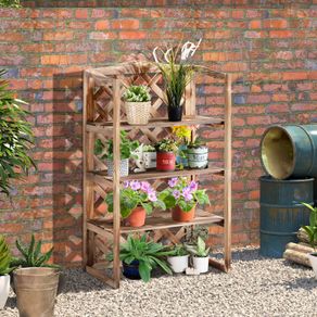 3-Tier Wooden Flower Stand Plant Holder Shelf Display Rack Pots Storage Outdoor Indoor 75 x 38 x 120cm
