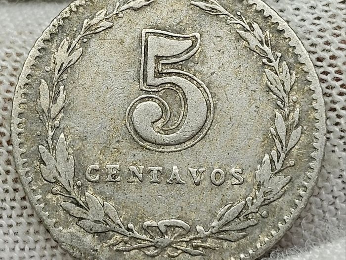 Argentina 1904 5 Centavos Mint Error Planchet