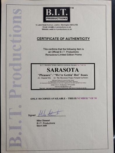 Sarasota - We're Getting Hot (The Maximum Project Pumped Up Mix) - UK Piano House Club Classic! ONLY 50 Copies in EXISTENCE!