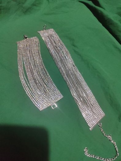 crystal necklace and bracelet
