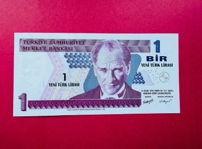 Turkey. 1 Lira  2005  Pick 216a   ( Uncirculated )