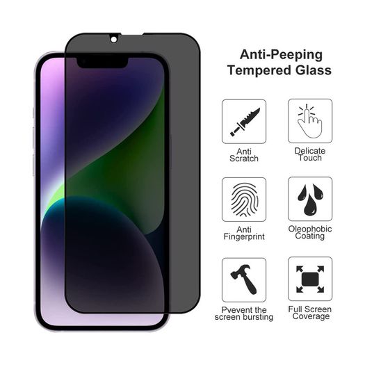 For iPhone 13 Pro Max Privacy Tempered Glass Anti Spy Screen Protector 9D New - FHT35IPTG