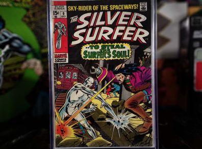 Silver Surfer ! Issue #9 ! 3rd Ever Appearance of Mephisto ! by STAN LEE ! Silver Age Comic from 1969 ! by Marvel !