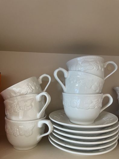 cups and saucers set of 6