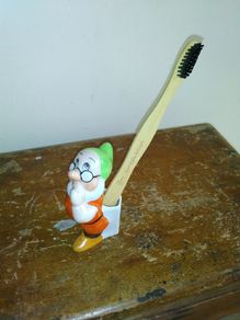 Vintage Disney doc toothbrush holder ceramic 1930s