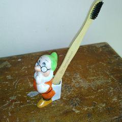 Vintage Disney doc toothbrush holder ceramic 1930s