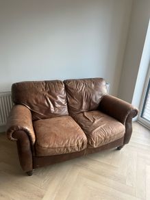 Brown Leather Sofa
