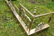 antique brass fire fenders up to  6 feet long.  One with horses is 50 inches long x 14.deep.x 15.high.