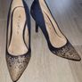 Ladies navy/gold heels size 3 Image 2