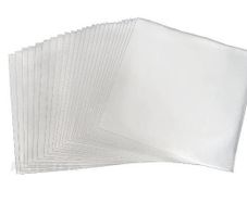 25 x Budget 12 Inch Vinyl Clear Protective Sleeves - 400 Gauge Thick HEAVY DUTY & Safe Polythene / Polyethylene