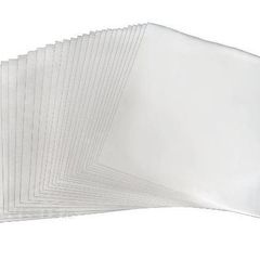 25 x Budget 12 Inch Vinyl Clear Protective Sleeves - 400 Gauge Thick HEAVY DUTY & Safe Polythene / Polyethylene