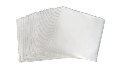 25 x Budget 12 Inch Vinyl Clear Protective Sleeves - 400 Gauge Thick HEAVY DUTY & Safe Polythene / Polyethylene