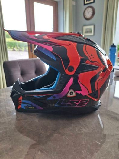 Motocross helmet and goggles