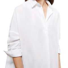 French Connection Rhodes Poplin Popover Shirt