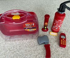 Kids Firefighter Toy Set - Klein Fireman Kit with Case (Light & Spray)