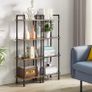 Ladder Shelf,4-Tier Storage Shelves,Small Bookshelf,Shelving Unit with Metal Frame,Vintage Industrial Plant Display Stand,Bookcase for Living Room, Home Office (FREE POSTAGE) Image 5