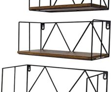 3 Pack Floating Shelves Rustic Wooden Wall Shelf for Bathroom Bedroom Office Kitchen (FREE POSTAGE)