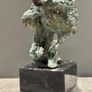 Monarch Of The Plains - Patinated Bronze, Marble, Signed Image 4