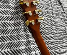 Round back semi acoustic guitar by Gear4music