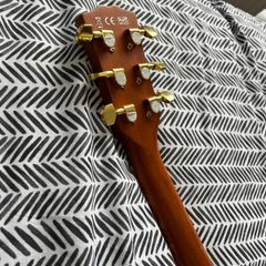 Round back semi acoustic guitar by Gear4music