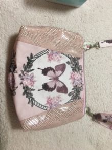 Fun Crossbody PInk Butterfly bag. (Handmade)
