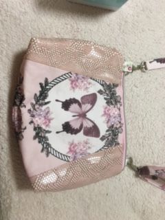 Fun Crossbody PInk Butterfly bag. (Handmade)