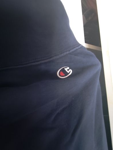 Champion Men's Navy Sweatpants - Small - Big Vertical C Logo