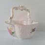 Vintage Queen's Porcelain Basket Hand Painted Staffordshire fine bone china Made in England Image 7