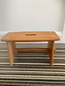 Wooden footstool