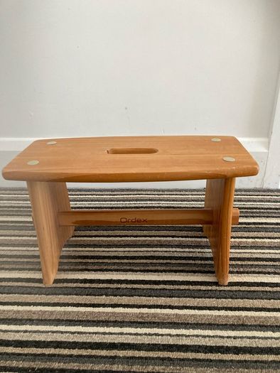 Wooden footstool