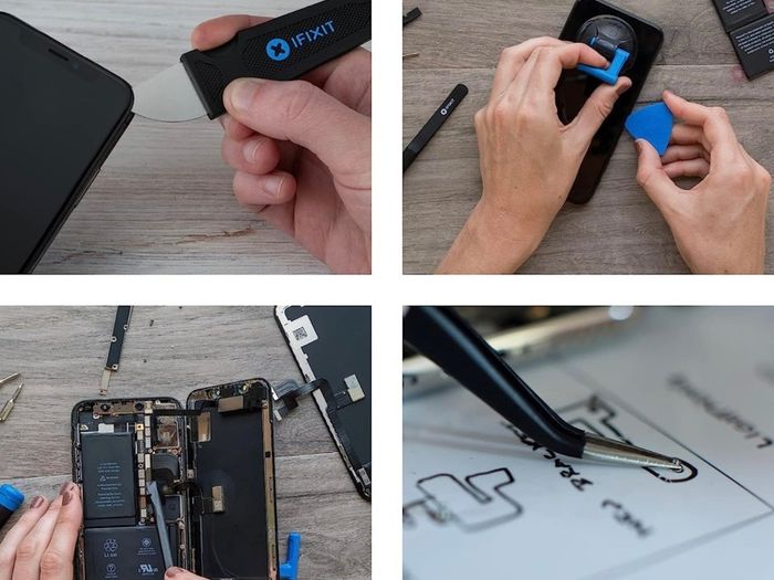 Essential Electronics Toolkit, Basic tool-set with 16 precision bits (4 mm), magnetic screwdriver & opening tools for electronic devices