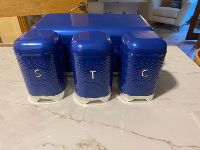 Bread Bin and Tea Coffee Sugar Set