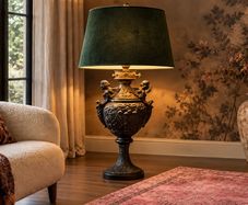 Antique French Art Nouveau Table Lamp Early 20th Century