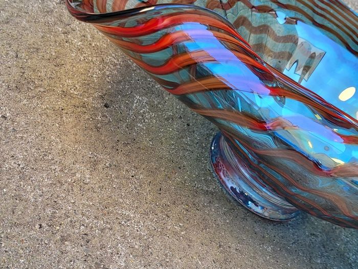 Mid-century sculptural art glass centrepiece