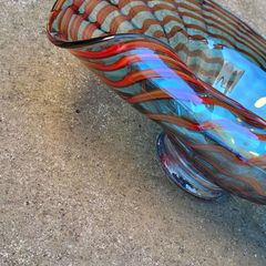 Mid-century sculptural art glass centrepiece