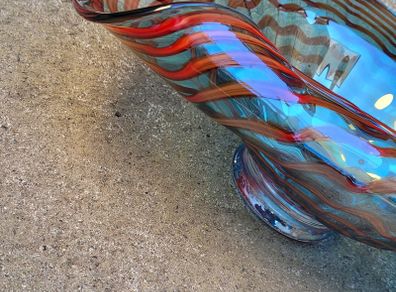 Mid-century sculptural art glass centrepiece