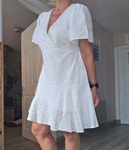 White summer dress, size 14