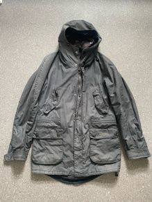 Barbour Men's Retail Reiver Waxed Hooded Jacket Navy Small MWX1490NY71