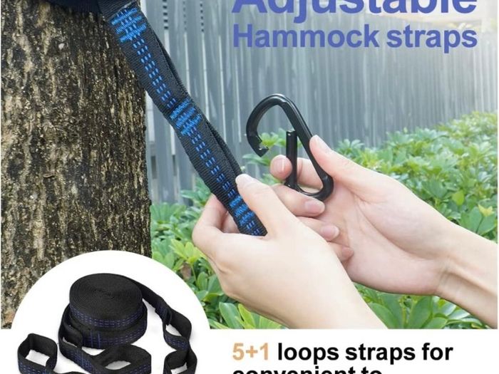 Camping Hammock with Mosquito Net - Ultralight Travel Hammock - 210T Parachute Nylon with 10FT Tree Straps for Camping Hiking Backpacking - Indoor Outdoor Garden (FREE POSTAGE)