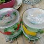 Italian Glass, storage jars, vintage glass jar Image 6