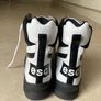 Black and white leather boots size 4 -4.5 Image 3