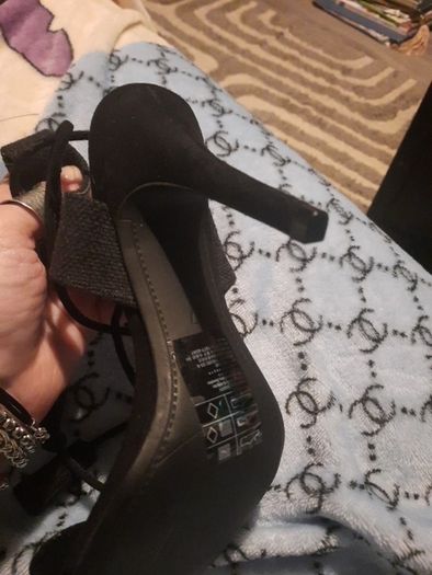 black suede sandals from h&m