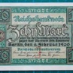 1920 German banknote 10 Marks